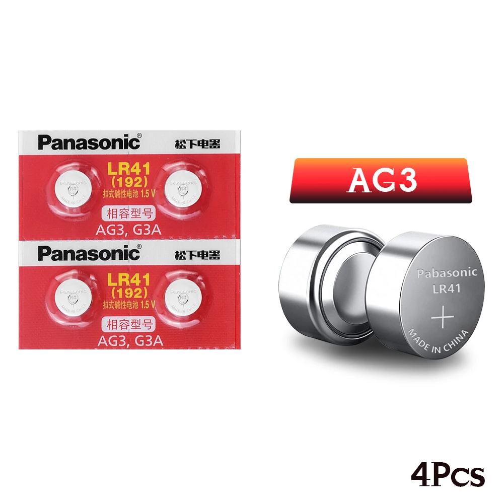 4 шт. LR41 аккумуляторы таблеточного типа Panasonic 100% оригинальный SR41 AG3 G3A L736 192 392A