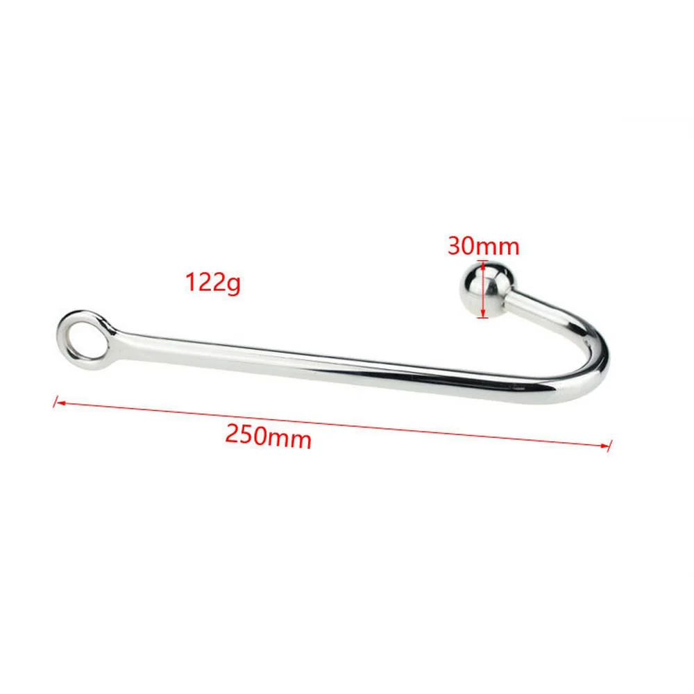 Металлический Анальный крюк с шариковым отверстием из нержавеющей стали