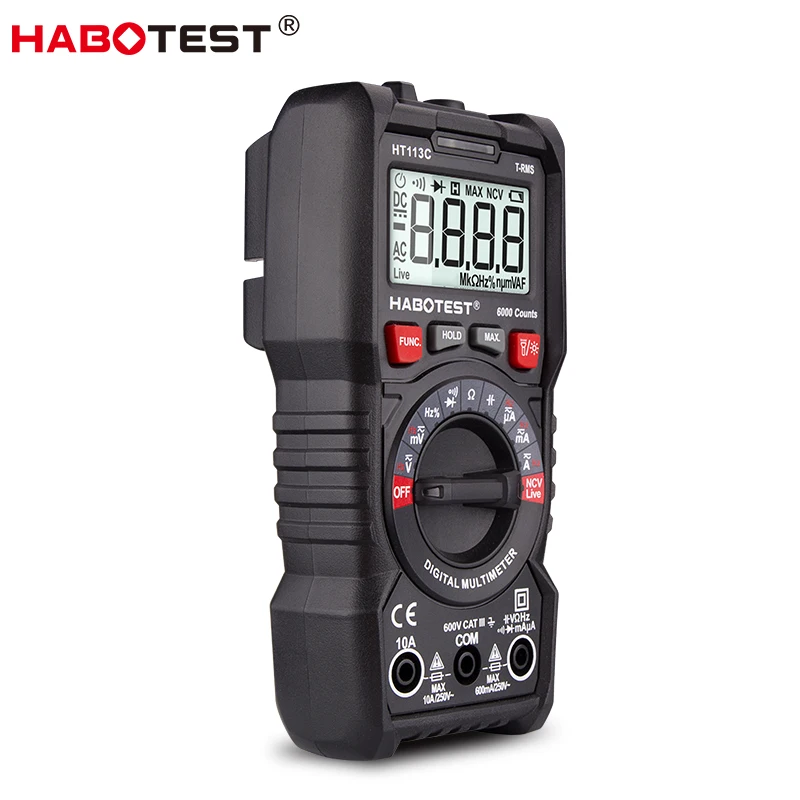 Цифровой мультиметр Habotest HT113C тестер транзисторов профессиональный