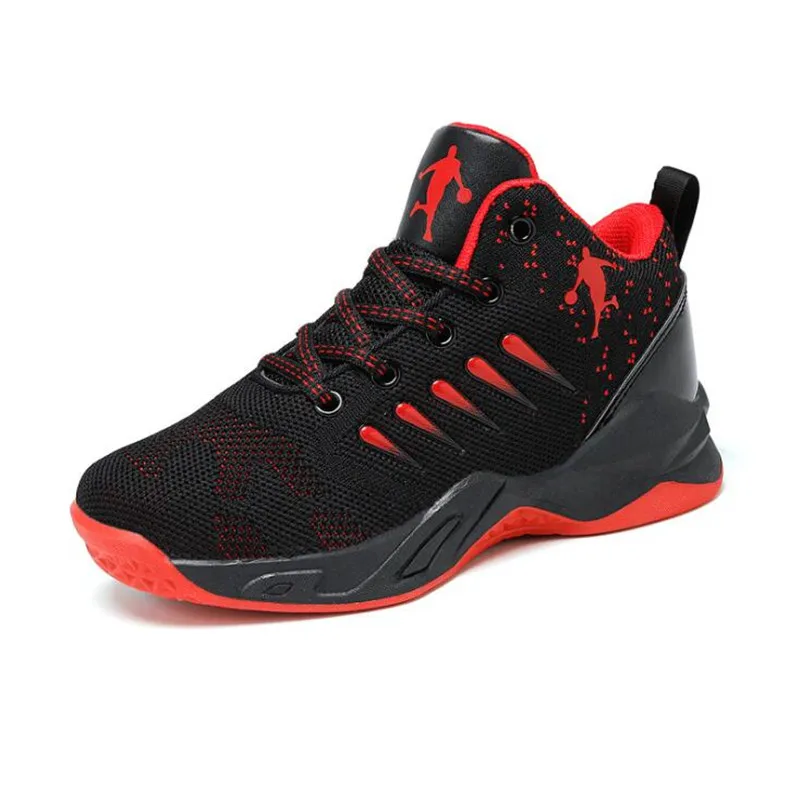 

Boys Basketball Shoes Children High-Top Fly Weave Breathable Trainer Shoes Boys Sports Running Shoes Kids Sneakers Zapatillas