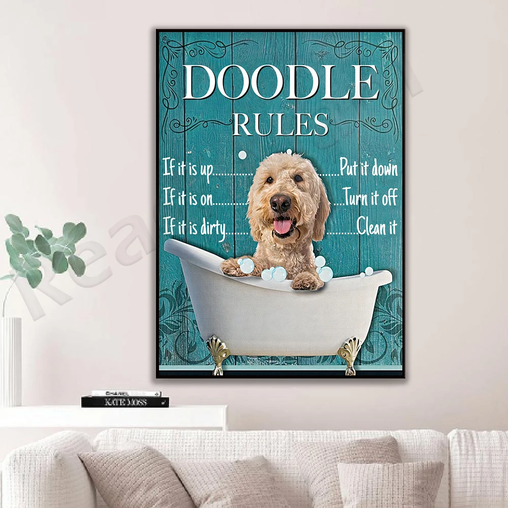 Плакаты с изображением правил каракули принты для ванны граффити подарки