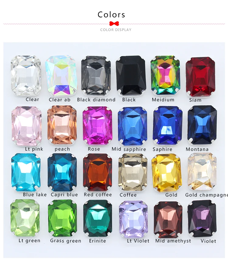 Универсальные Восьмиугольные стразы из хрустального стекла Стразы для шитья