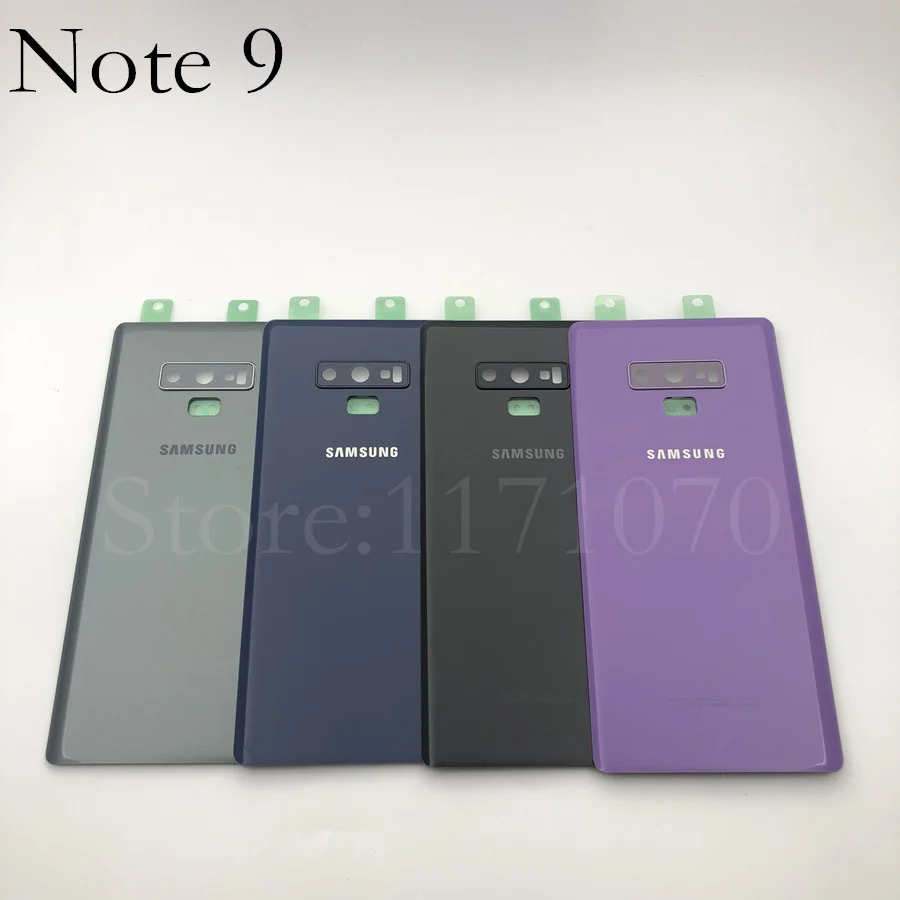 

Задняя крышка батарейного отсека note9 для Samsung Galaxy Note 9 N960 N960F N9600, Задняя стеклянная крышка корпуса, клей + стеклянный объектив камеры