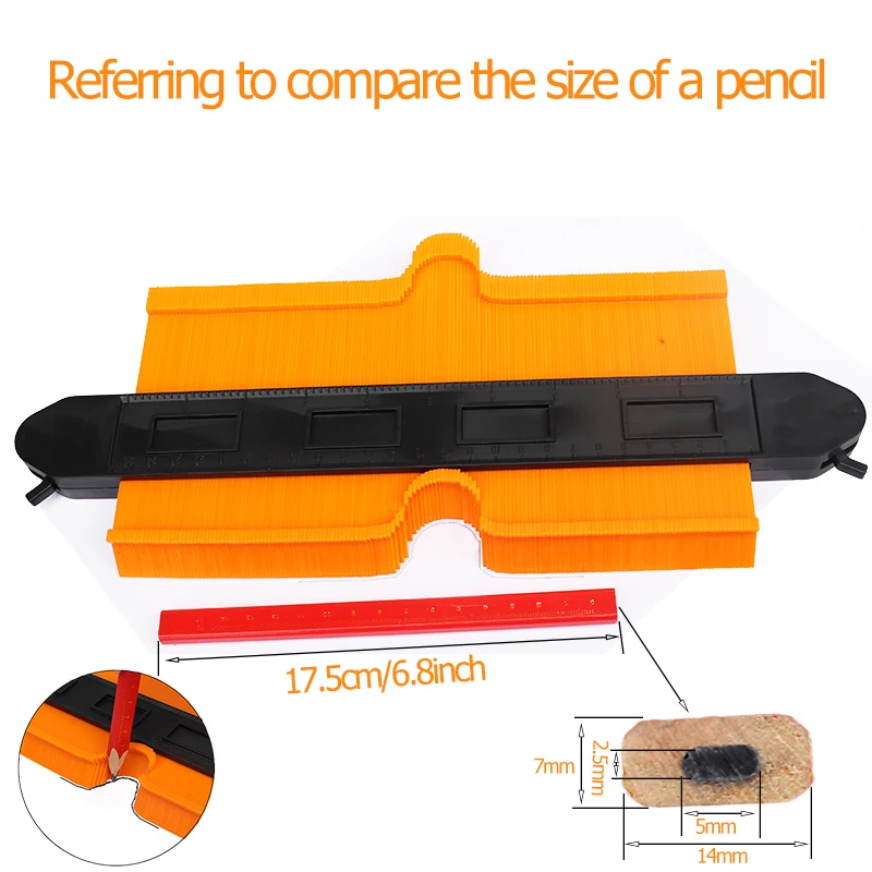 

5/10inch Shape Gauge Duplicator Profile Duplication Gauge Contour Template Plastic Contour Copy Duplicator Measuring Tool