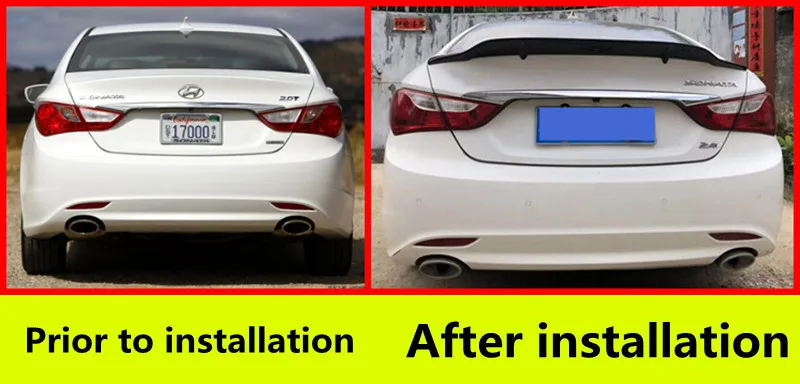 Для hyundai Sonata спойлер 2010- углеродного волокна спойлер задней крышки задний спойлер высокое качество цвет спойлер Sonata 8 заднее крыло автозапчасти toyota hilux