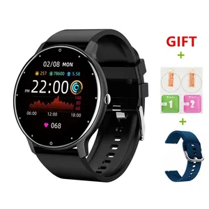 2021 smart watch men diy clock message reminder exercise sleep heart rate monitor sports watch smartwatch women for android ios free global shipping