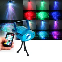7 colors disco lights led water ripples effect light projector stage lights sound activated with remote control for dj ktv disco