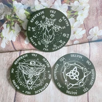 crystal decoration wooden plate printing black wooden pendulum plate seven star array wood yoga six chakras home decoration gift