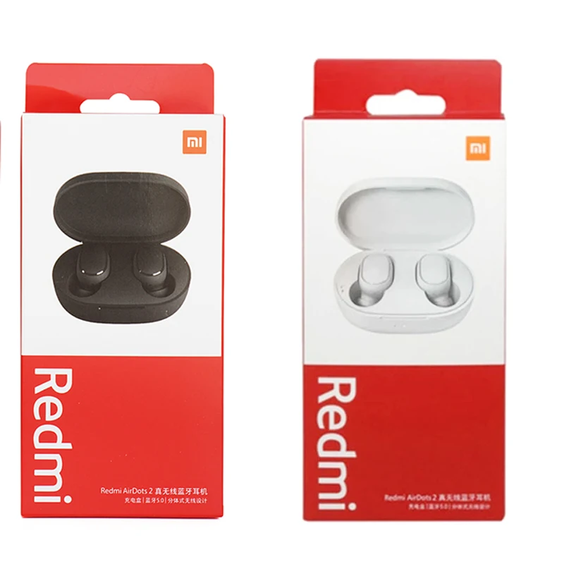 original xiaomi redmi airdots 2 tws wireless earphone bluetooth headphones ai control gaming headset with mic bluetooth earbuds free global shipping