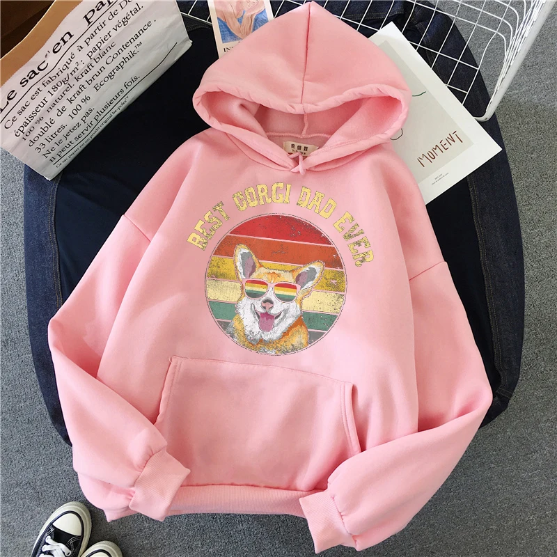 Women Solid Color Hoodies Sweatshirt Tops Oversized Moletom Corgi Go Away Hoodies Unisex Sweetshirt Travis Scott