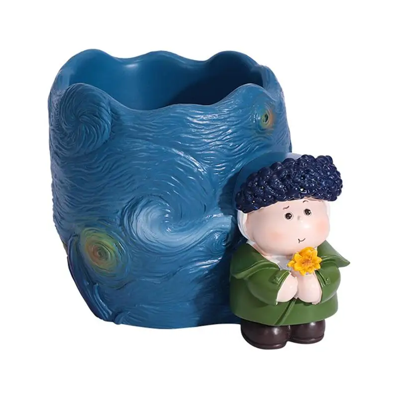 

1pc Decorative Brush Pot Stationery Holder Makeup Brush Bucket for Student