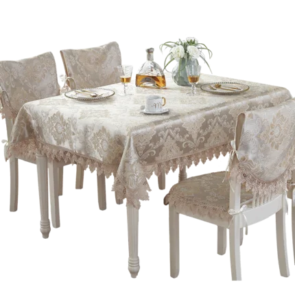 Европейская роскошная скатерть с вышивкой, скатерть для обеденного стола, скатерть с кружевом, скатерть для журнального стола, скатерть с защитой от обжига
