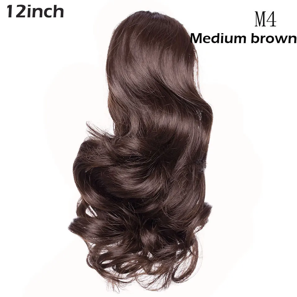 medium brown S-noilite, 12-26 дюймов, заколка-коготь, конский хвост, наращивание волос, синтетический конский хвост, enxtension, волосы для женщин, конский хвост, шиньон - Цвет: medium brown