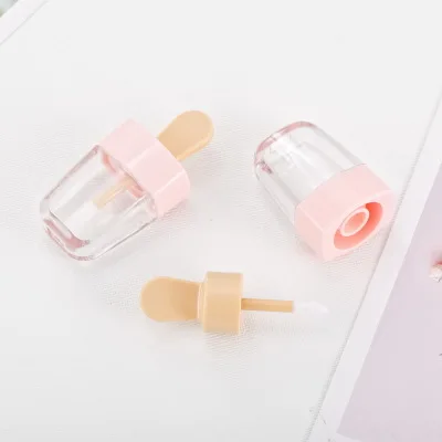 

8ML Pink Sweet ice cream Empty Lip Gloss Tube, Cosmetic Makeup Lipstick Refillable Bottle, ice cream Lip Balm Container