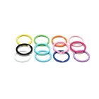 10 шт.лот, цветное кольцо для ключей, круглая плоская линия, многоцветная цепочка для ключей, брелок для ключей, брелок для самостоятельного изготовления ювелирных изделий, оптовая продажа