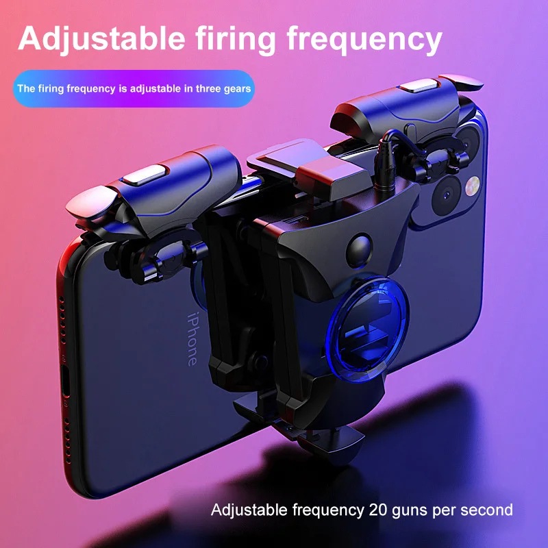 

Mobile Game Trigger For PUBG Metal Game Controller Joystick Gamepad Trigger Aim Shooting L1R1 Key Button For IPhone