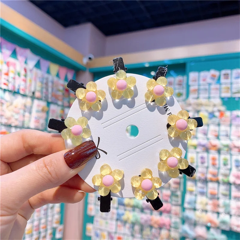 

New Cute Girl Colorful Mini Flower Hairpin Creative Candy Color Hair Clip Baby Side Clip for Children Fashion Hair Accessories