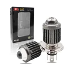 Двухцветные мотоциклетные фары Night knight BA20D H4 H6 светодиодный светодиодные фары, высотаближний свет, лампа дневного света 3000K 6000K, противотуманная фара 12 В