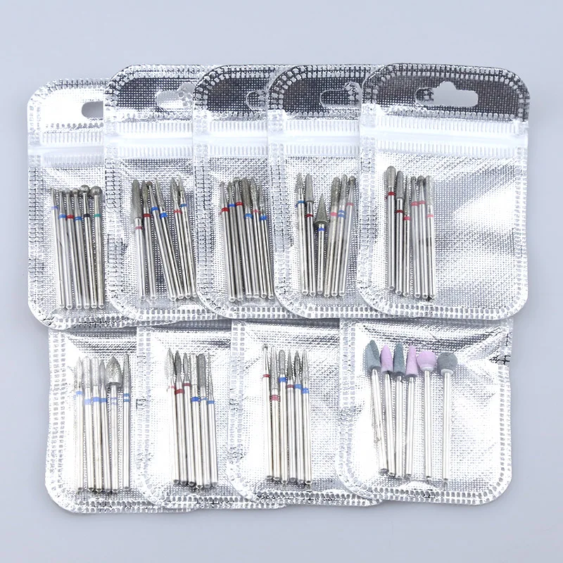 Алмазные фрезы для ногтей 7/6 шт. Ротационные электрические педикюра пилочки