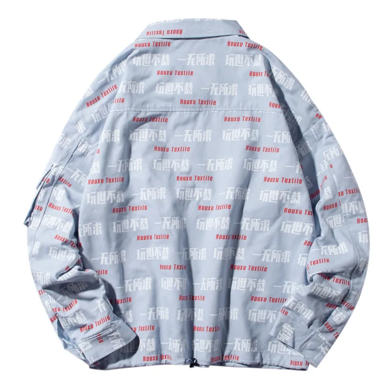 2019 Мужская Весенняя Новая повседневная с буквенным принтом куртка длинными