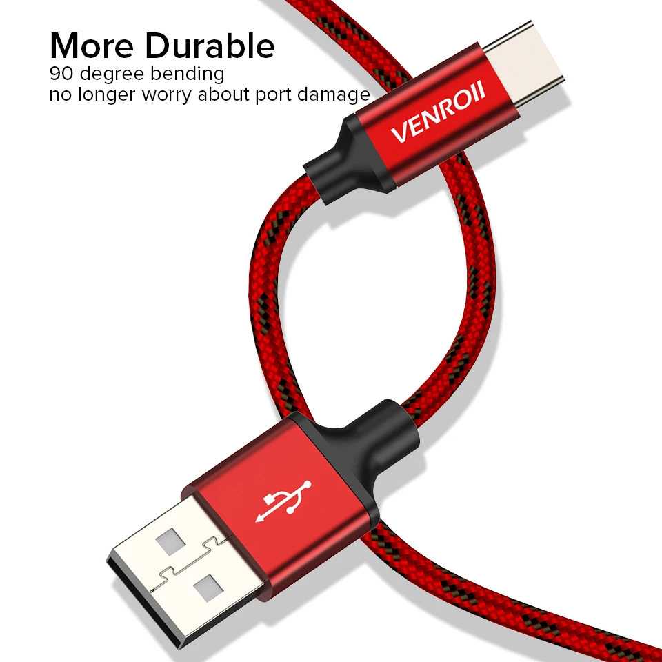 3 А usb type-C кабель 2 м 3 м 5 м кабель для быстрой зарядки для samsung S10 S9 S8 зарядное устройство для мобильного телефона USB-C type-C провод для huawei LG
