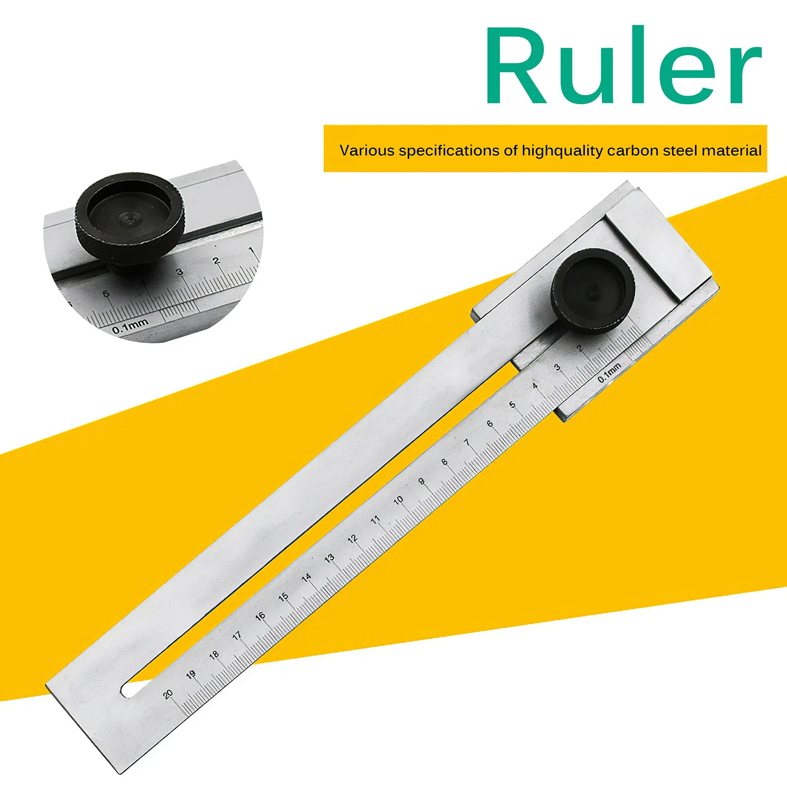 

300mm/11.79inch Woodworking Ruler Marking Ruler Woodworking Measuring Tool Stainless Steel Scribing Ruler Scribing Gauge Ruler