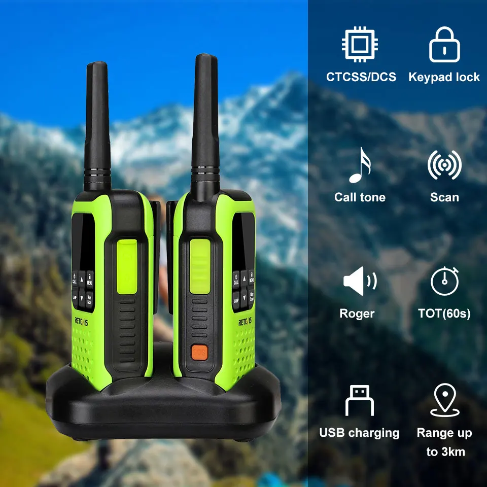 Kup Retevis RT649P 2 Sztuk Wodoodporny IP67 Pływające Walkie Talkie PMR446 VOX Daleki Zasięg Stacji Radiowej PMR Do Połowów Spływy Kajakowe