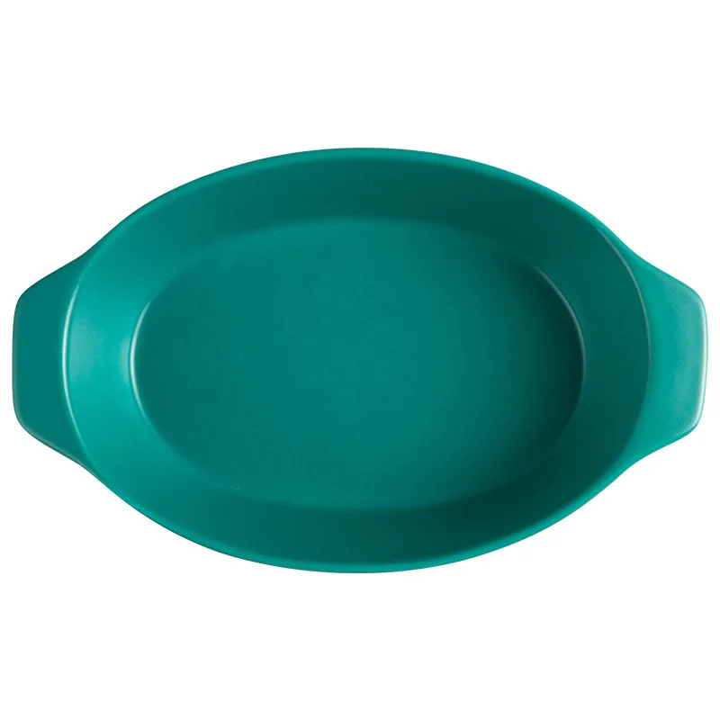 

Kitchen Baking Tray With Handle Baking Pan Bread Pan Salad Bowl Cake Pans Baking Dish Ceramic Bakeware Lasagna Rectangle