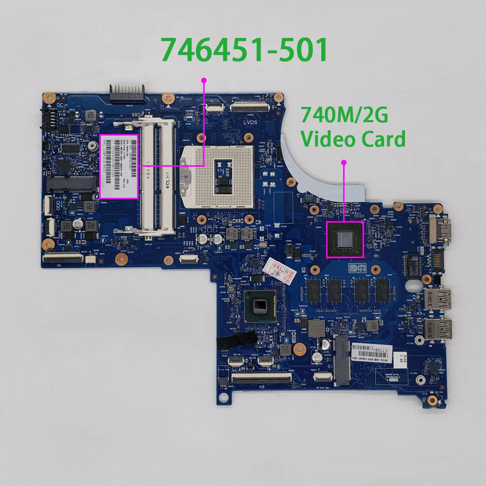 746451-501 746451-601 HM87 w 740M/2G Graphics for HP ENVY 17-J044CA 17-j117TX M7-J003XX 17T-J100 PC Motherboard Mainboard Tested