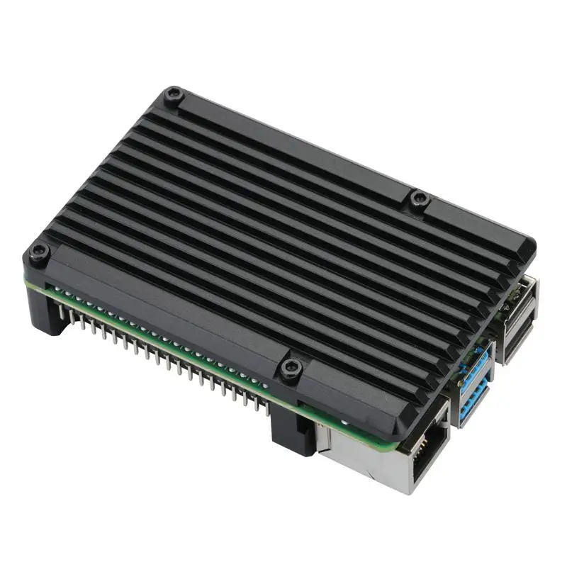 Высококачественный Алюминиевый Чехол Raspberry Pi 4 с двойным вентилятором