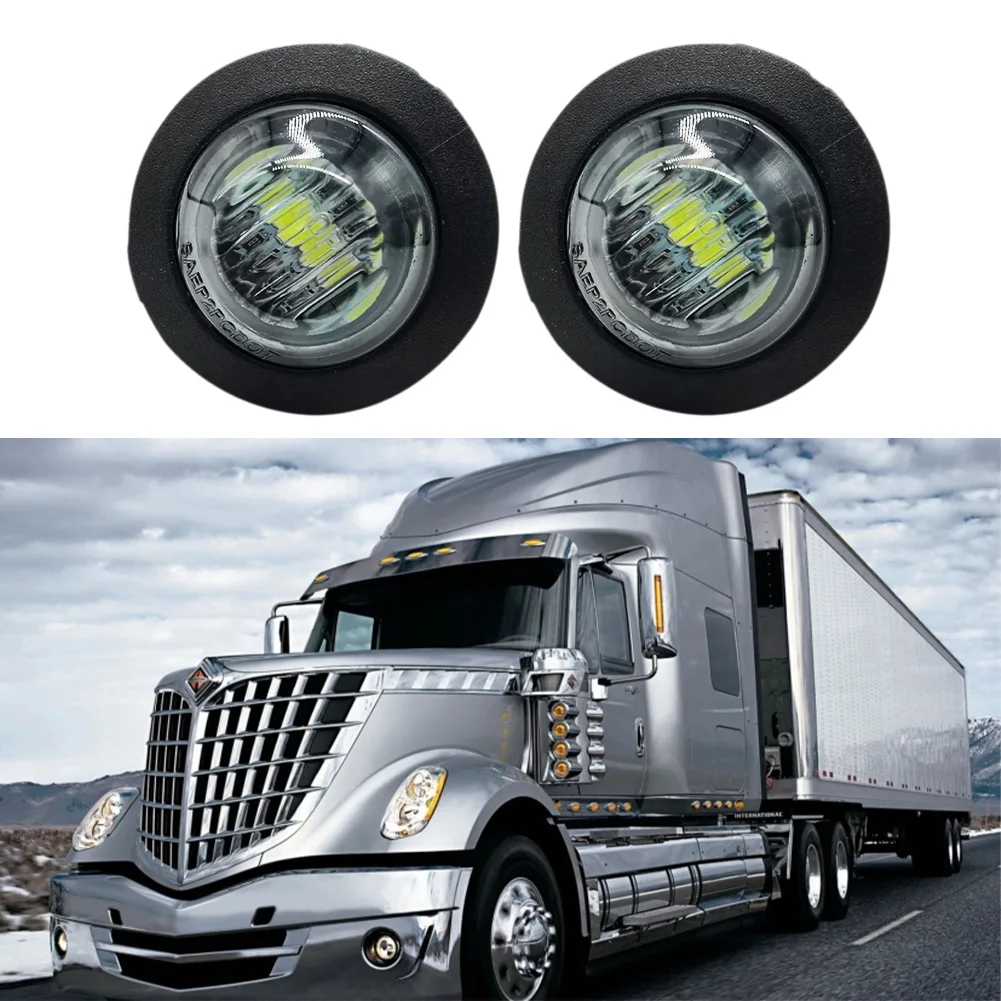 20 шт. 3/4 дюйма круглые боковые габаритные огни для прицепа 12 В мини копченая