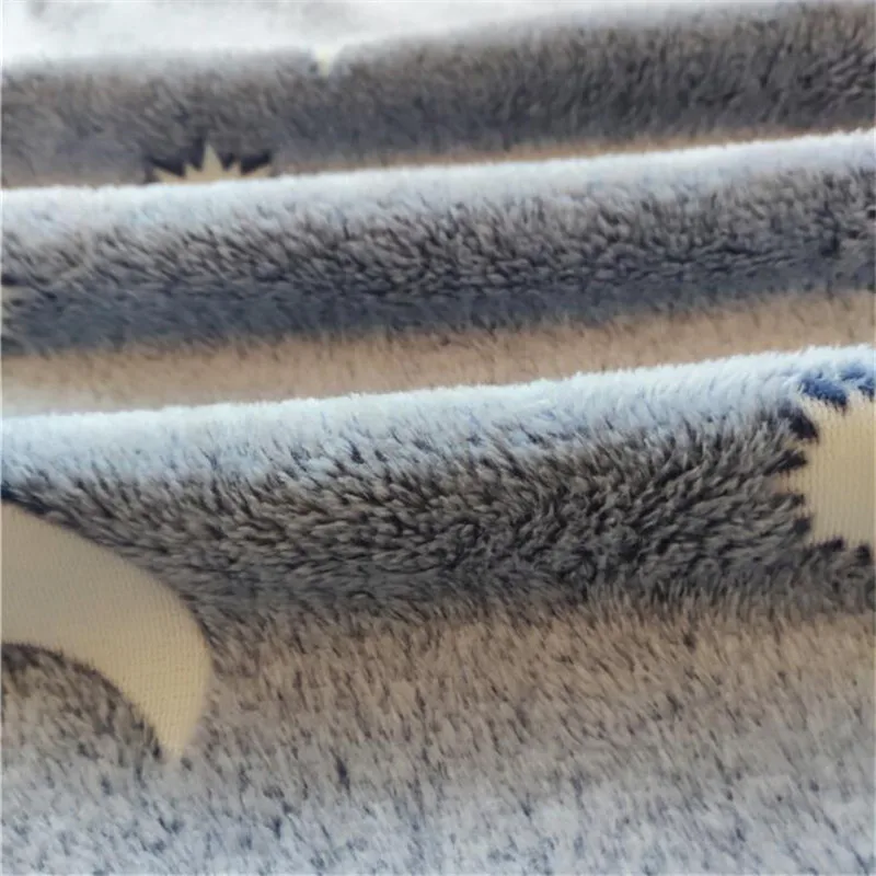 Светящиеся теплые фланелевые одеяла ночное ФЛУОРЕСЦЕНТНОЕ покрывало с