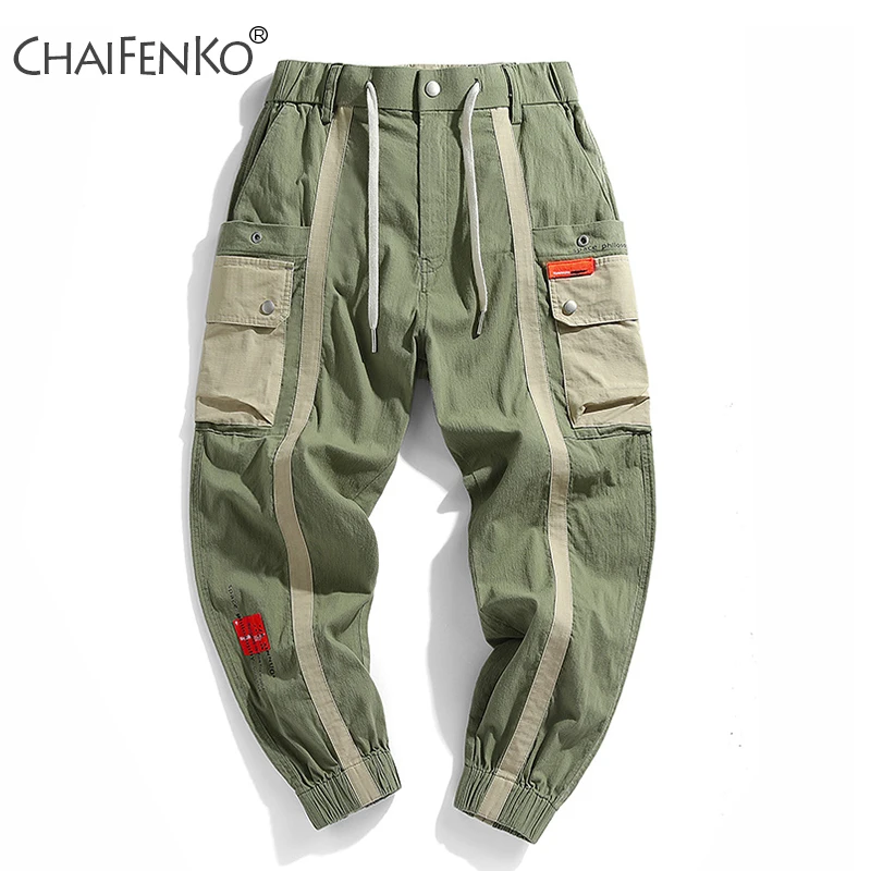 

CHAIFENKO 2020 New Hot Hip Hop Streetwear Beam Foot Men Pants Jogger Leisure Sports Trousers Men Fashion Pocket Cargo Pants