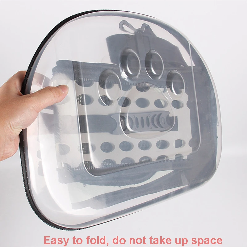 

Pet Carriers Handbag Portable Folding Breathable Cat Travel Outdoor Puppy Transparent Crossbody Bag Packaging Carrying Fashion