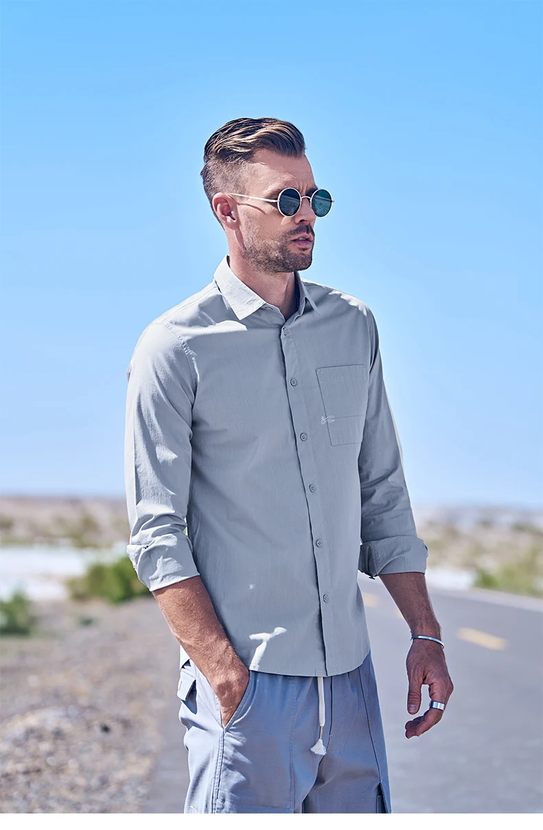 Enjeolon, Осень-зима, мужские повседневные рубашки, Camisa Masculina, длинный рукав, отложной воротник, рубашка, модная одежда, CX2541-1