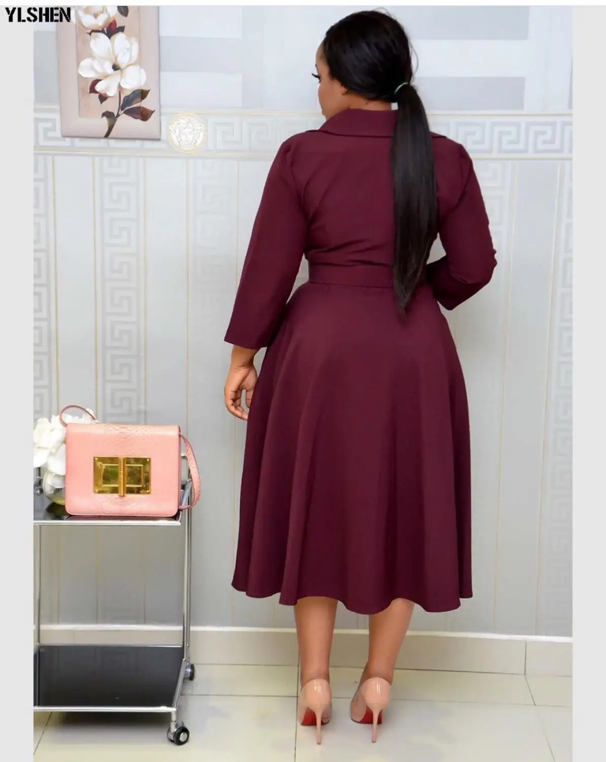 Африканские платья для женщин Дашики с длинным рукавом Женская одежда в