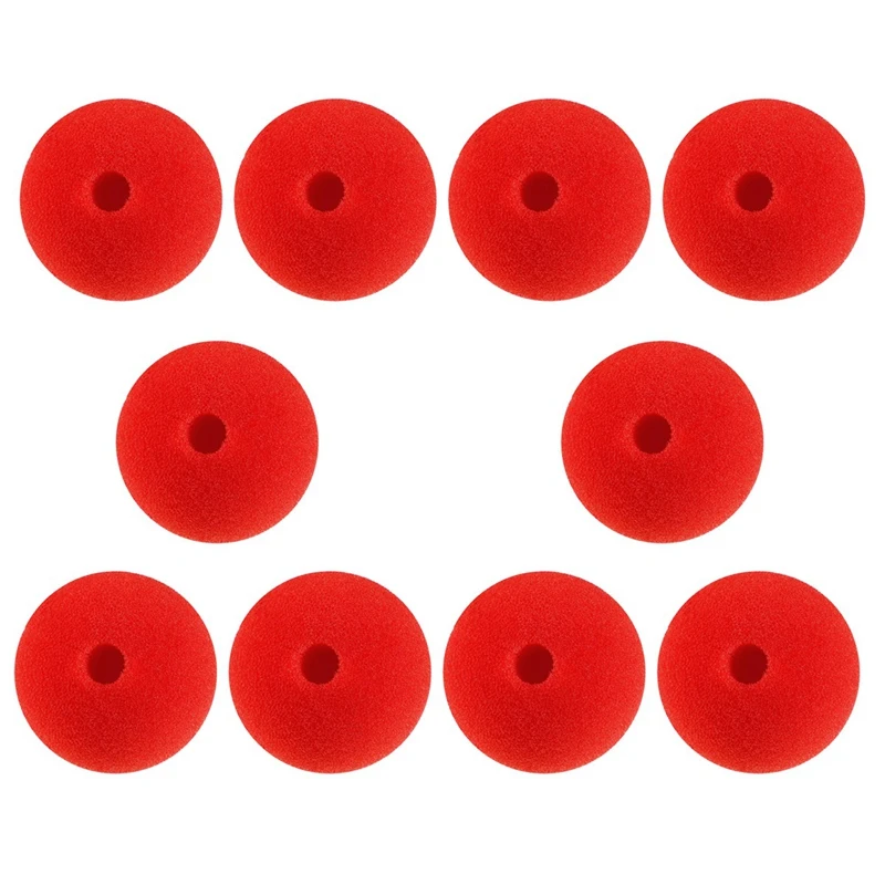 

10Pcs Red Sponge Noses Red Ball Foam Circus Clown Nose Comic Party Costume Magic Dress Wedding Tools Red Nose Day