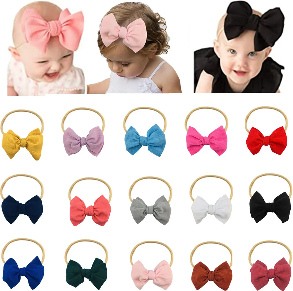 20 шт. накладные волосы 4 &quotвафельный бант для волос нейлоновая повязка на голову