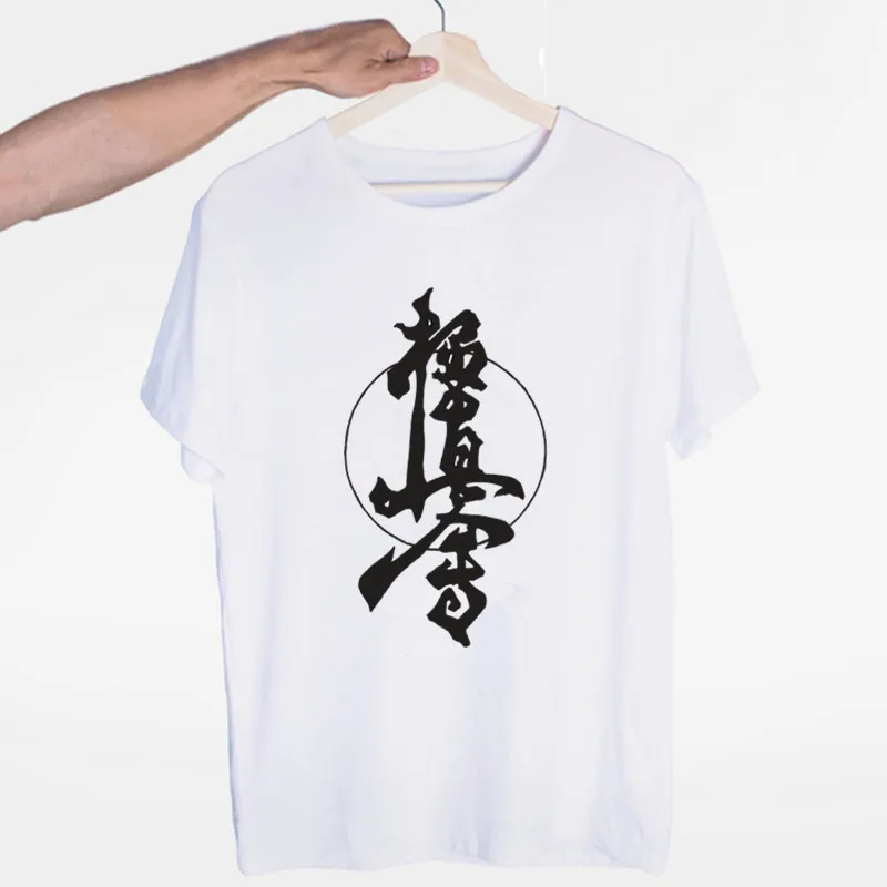 

O-Neck Short Sleeves Summer Casual Fashion Unisex Men and Women Tshirt Men's Kyokushin Karate Kanji and Symbol T-shirt