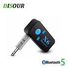 Bluetooth-приемник DISOUR X6 5,0, AUX 3,5 мм, Автомобильный ключ, стерео аудио, с микрофоном, беспроводной адаптер громкой связи, поддержка TF-карты