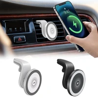 durable magnetic wireless 15w car charger phone holder wireless charger mobile phone bracket for iphone 12 auto interior parts