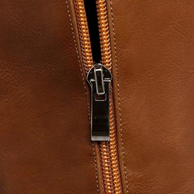 Taoffen/женские сапоги до колена теплая меховая мотоциклетная обувь на молнии зимние сапоги на плоской подошве с круглым носком женская обувь на толстом каблуке Размеры 33-43