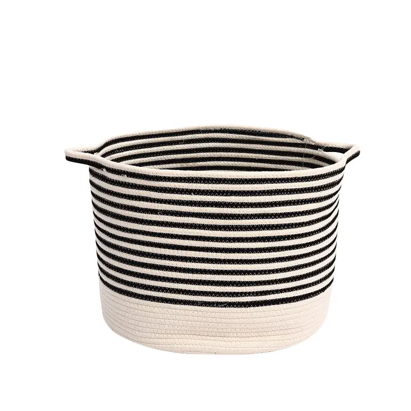 

Handmade Cotton Storage Baskets Seagrass Wicker Basket Garden Flower Pot Laundry Basket Container Toy Holder