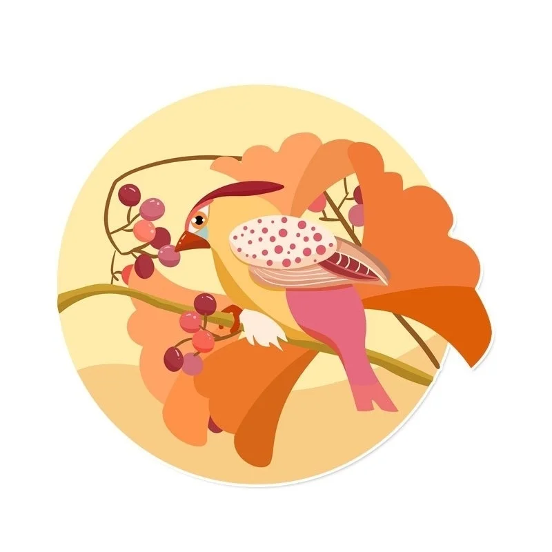 

Personalized Fashion Sparrow Decor Bumper Trunk Laptop Rear Windshield Waterproof Car Sticker High Quality Colored PVC14x13cm