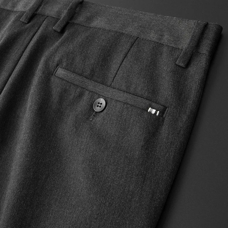 

Men's 2020 autumn new fall feeling casual trousers slightly stretched straight men's trousers loose wild small trousers