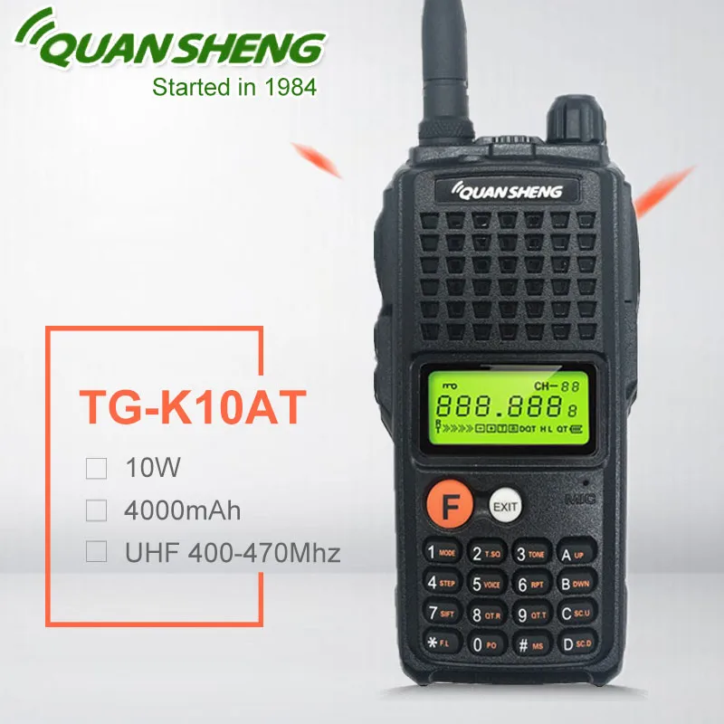 Рация QuanSheng 10 Вт TG-K10AT 400-470 МГц 4000 мА · ч | Мобильные телефоны и аксессуары