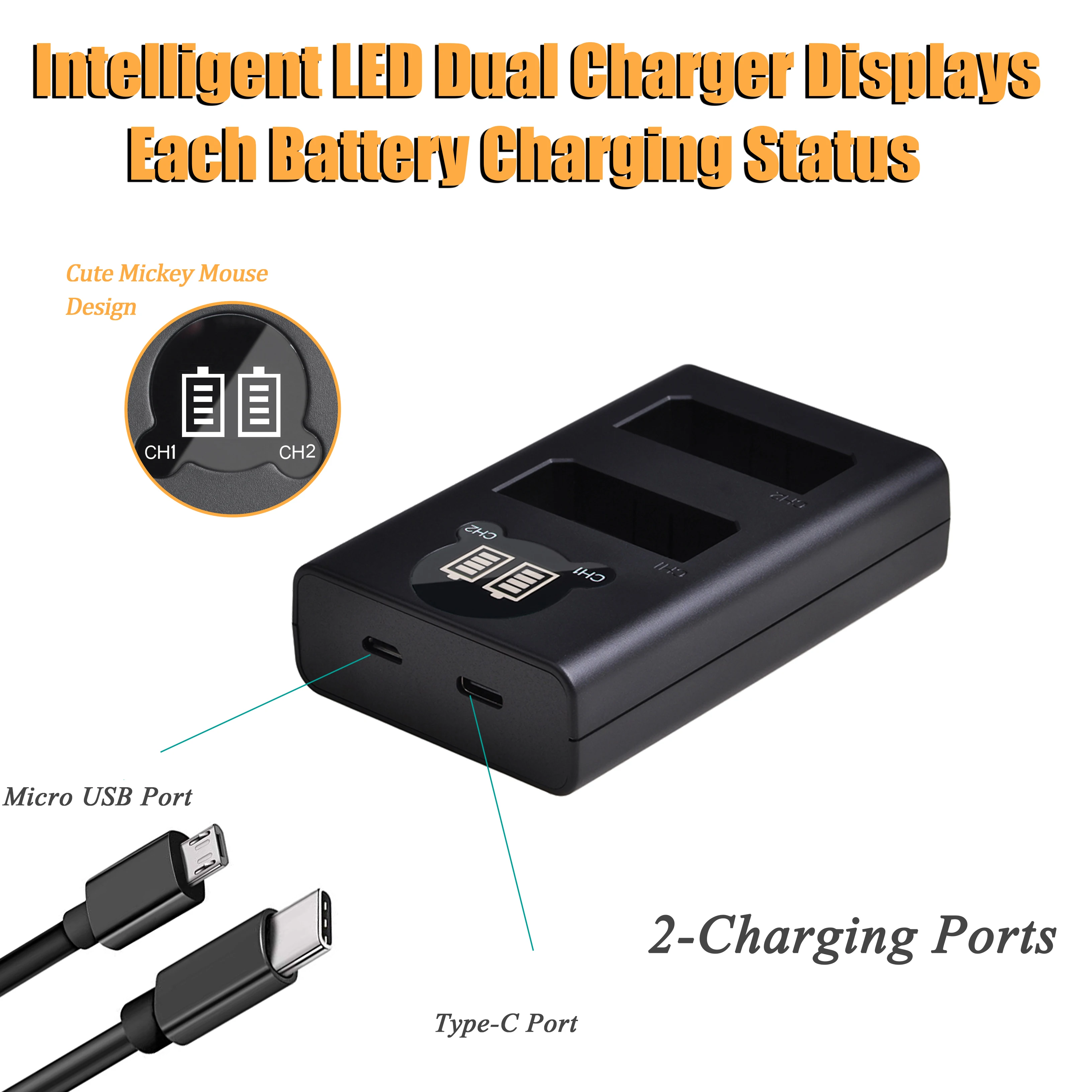 LP-E5 LPE5 LP E5 Аккумулятор для камеры + двойное зарядное устройство USB со светодиодной
