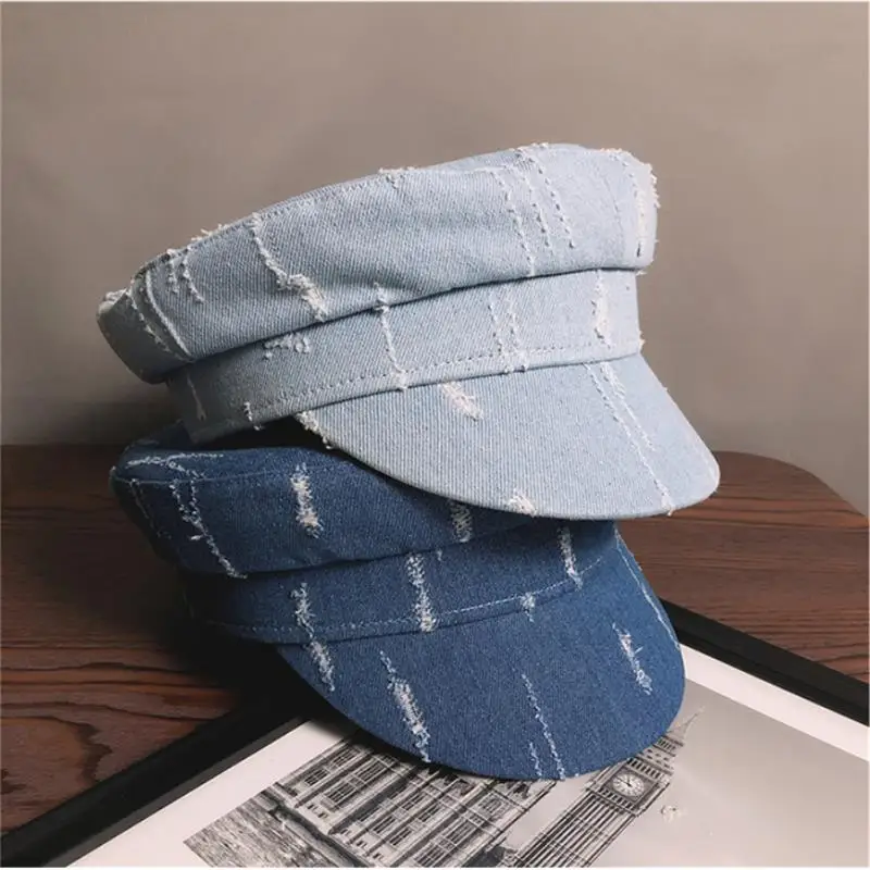 Новые Теплые осенние зимние женские головные уборы с плоским верхом модные