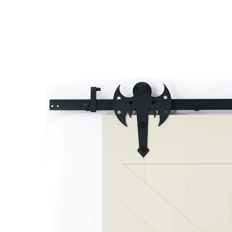 Раздвижные двери сарая подвесной рельс американская кухня в форме топора черный