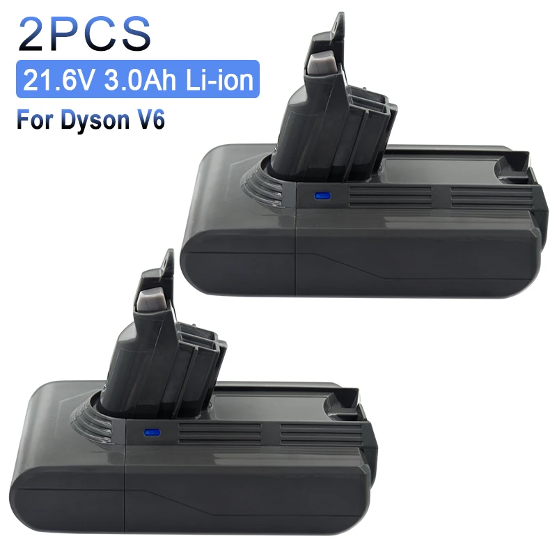 Литий ионный аккумулятор для пылесосов Dyson V6 DC58 DC59 DC61 DC62 DC74 SV03 SV05 SV06 SV07 SV09 2 шт. 3 0 Ач
